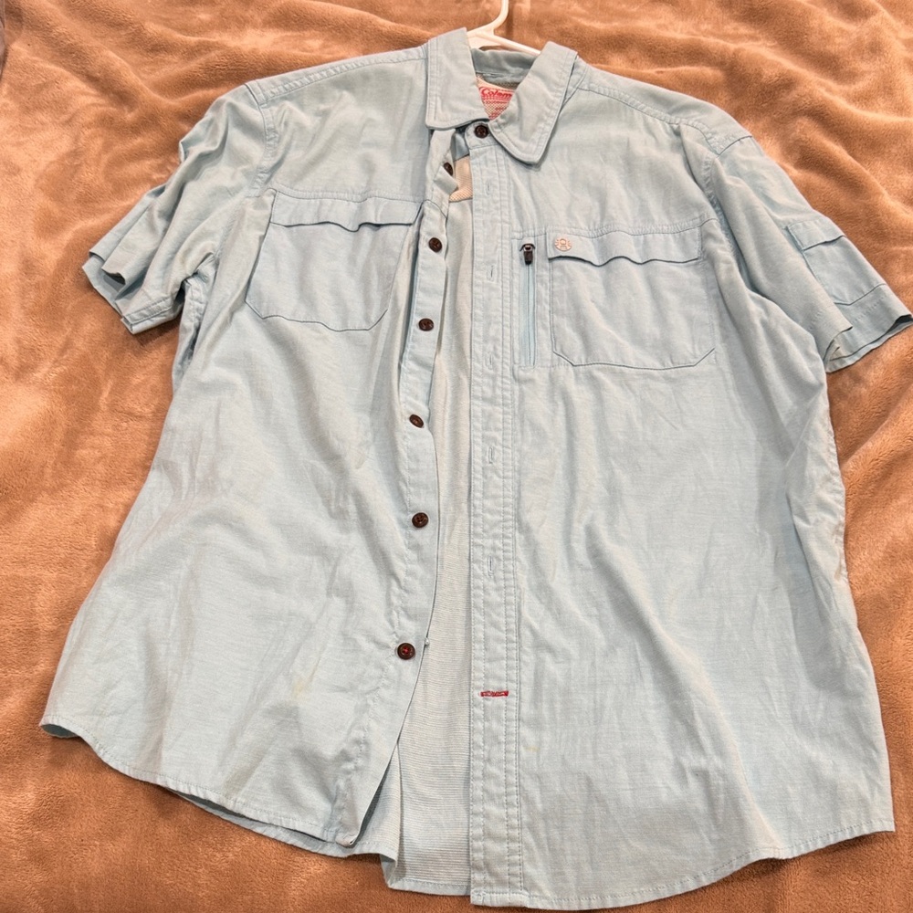 Coleman Light Blue Casual Button Down Shirt